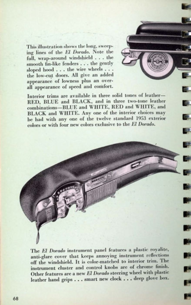 1953 Cadillac Salesmans Data Book Page 144